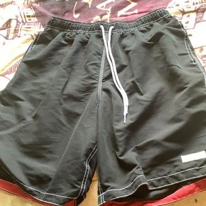 Black swim trunks